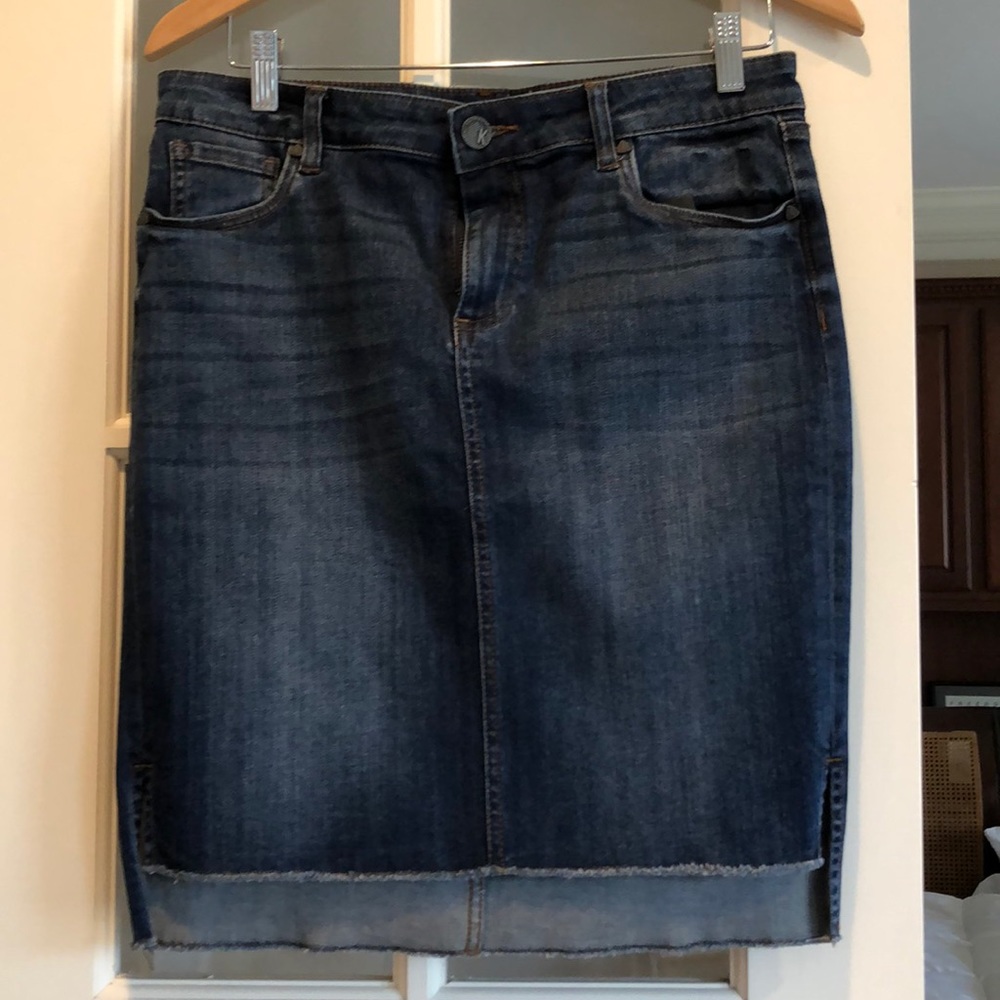 Kut from the Kloth mid blue denim skirt Nw/oT 6